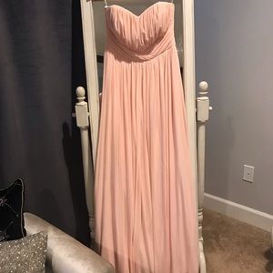Strapless pink prom/ bridesmaids dress